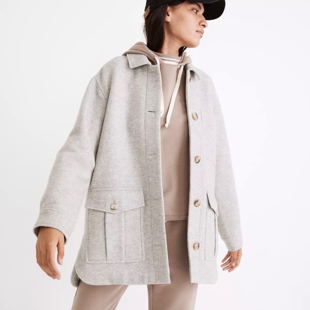 NWT Light Grey Madewell Shacket - Jacket / Shirt XXS